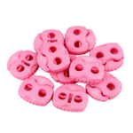 Casa si Gradina - Decoratiuni - DIY - Articole mercerie - Set 10 opritori pentru snur cu 2 gauri, 20 x 20 mm Roz - Infinity.ro