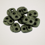 Casa si Gradina - Decoratiuni - DIY - Articole mercerie - Set 10 opritori pentru snur cu 2 gauri, 20 x 20 mm Kaki - Infinity.ro