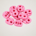 Casa si Gradina - Decoratiuni - DIY - Articole mercerie - Set 10 opritori pentru snur cu 2 gauri, 20 x 20 mm Roz - Infinity.ro