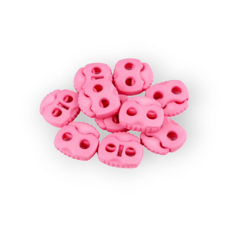 Casa si Gradina - Decoratiuni - DIY - Articole mercerie - Set 10 opritori pentru snur cu 2 gauri, 20 x 20 mm Roz - Infinity.ro