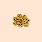 Casa si Gradina - Decoratiuni - DIY - Articole mercerie - Set 10 opritori pentru snur cu 2 gauri, 20 x 20 mm Galben mustar - Infinity.ro