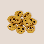 Casa si Gradina - Decoratiuni - DIY - Articole mercerie - Set 10 opritori pentru snur cu 2 gauri, 20 x 20 mm Galben mustar - Infinity.ro