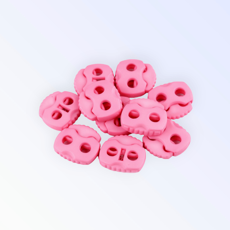 Casa si Gradina - Decoratiuni - DIY - Articole mercerie - Set 10 opritori pentru snur cu 2 gauri, 20 x 20 mm Roz - Infinity.ro