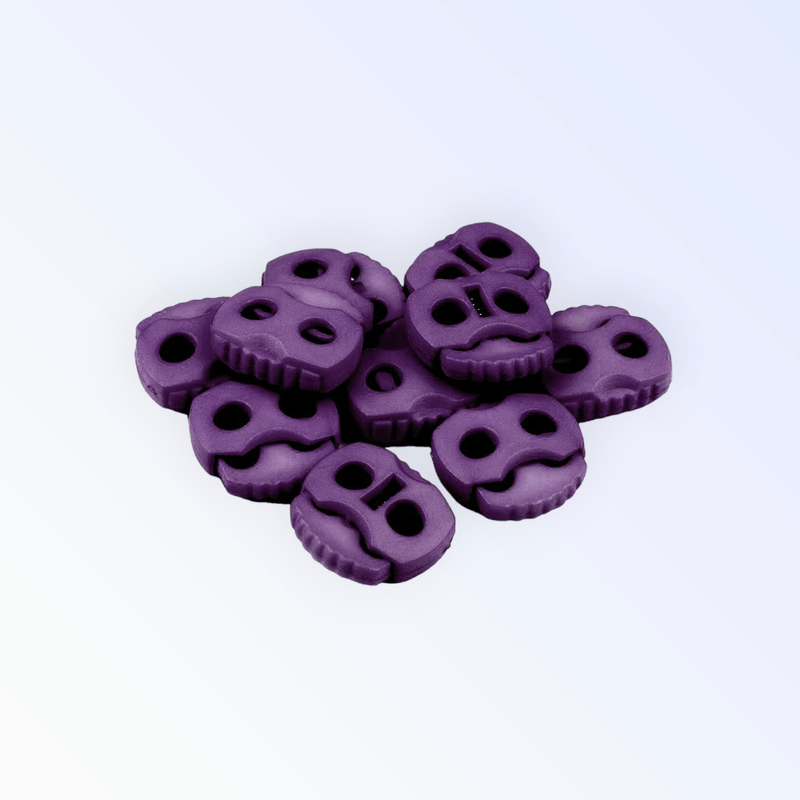 Casa si Gradina - Decoratiuni - DIY - Articole mercerie - Set 10 opritori pentru snur cu 2 gauri, 20 x 20 mm Violet - Infinity.ro