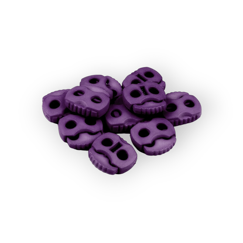 Casa si Gradina - Decoratiuni - DIY - Articole mercerie - Set 10 opritori pentru snur cu 2 gauri, 20 x 20 mm Violet - Infinity.ro