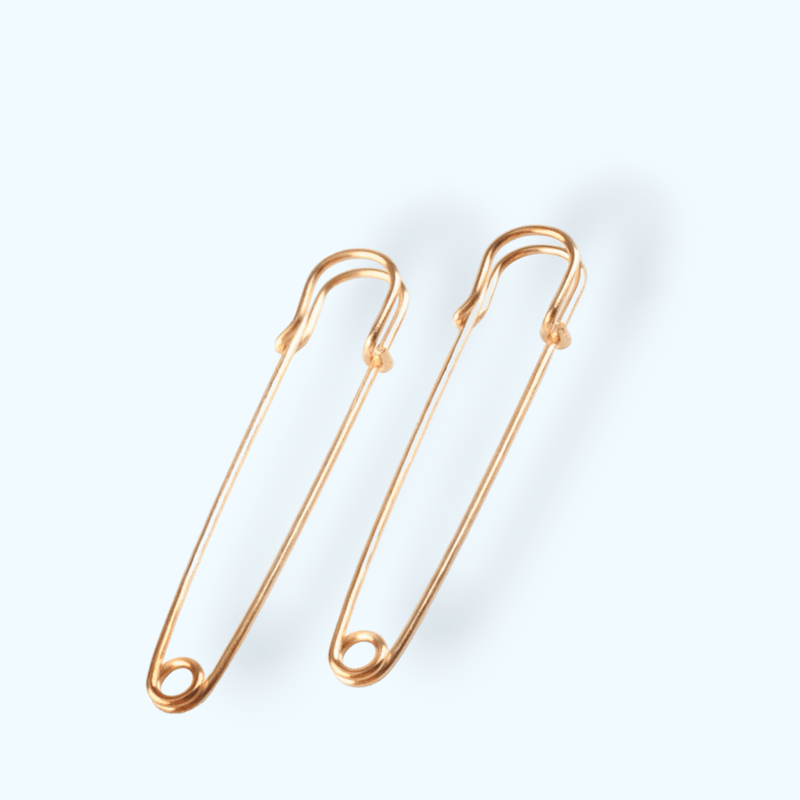 Casa si Gradina - Decoratiuni - DIY - Articole mercerie - Set 2 ace de siguranta decorative13 x 75 mm, Auriu - Infinity.ro