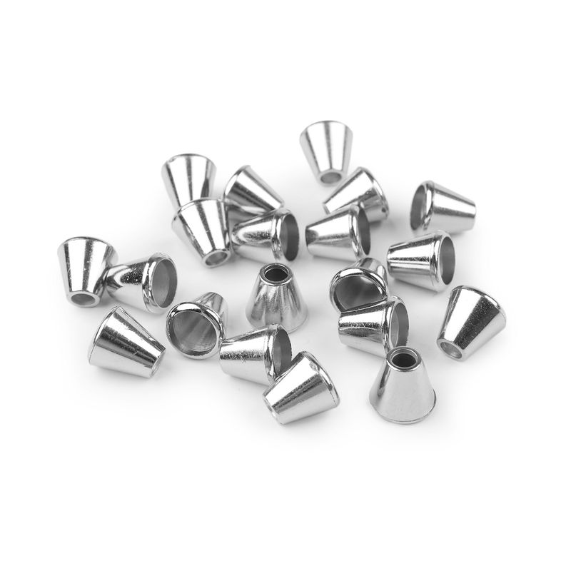 Casa si Gradina - Decoratiuni - DIY - Articole mercerie - Set 10 terminatii plastic pentru snur 4.5 mm Argintiu - Infinity.ro