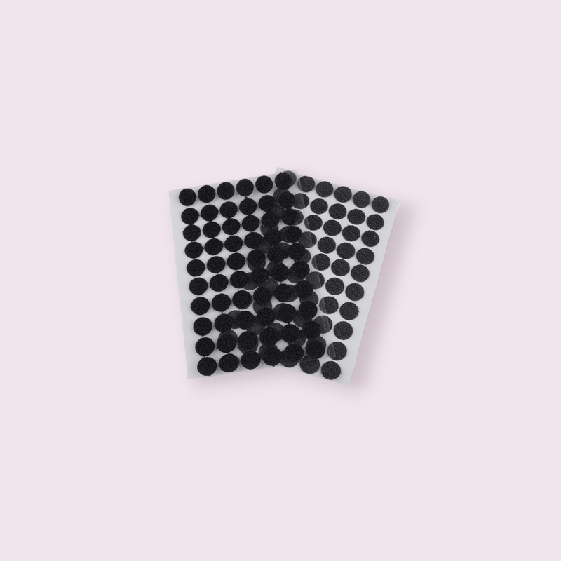 Casa si Gradina - Decoratiuni - DIY - Articole mercerie - Set complet 60 buline arici autoadezive Crisalida, puf si scai, diametru 15 mm, Negru - Infinity.ro