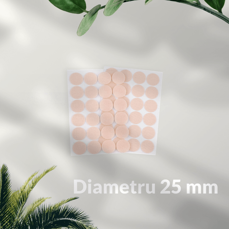 Casa si Gradina - Decoratiuni - DIY - Articole mercerie - Set complet 24 buline arici autoadezive Crisalida, puf si scai, 25 mm, Nude - Infinity.ro