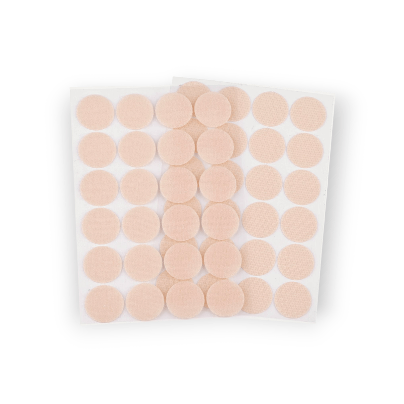 Casa si Gradina - Decoratiuni - DIY - Articole mercerie - Set complet 24 buline arici autoadezive Crisalida, puf si scai, 25 mm, Nude - Infinity.ro