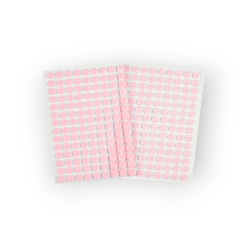 Casa si Gradina - Decoratiuni - DIY - Articole mercerie - Set complet 126 buline arici autoadezive Crisalida, puf si scai, 10 mm, Roz - Infinity.ro
