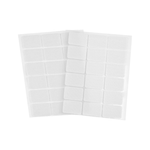 Casa si Gradina - Decoratiuni - DIY - Articole mercerie - Set complet 18 dreptunghiuri arici autoadezive Crisalida, puf si scai, 25 x 32 mm, Alb - Infinity.ro