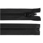 Casa si Gradina - Decoratiuni - DIY - Articole mercerie - Fermoar plastic reversibil si detasabil, lungime 50 cm, Negru - Infinity.ro