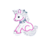Casa si Gradina - Decoratiuni - DIY - Articole mercerie - Aplicatie termoadeziva cu paiete Crisalida, 11,2 x 13,7 cm, Unicorn - Infinity.ro