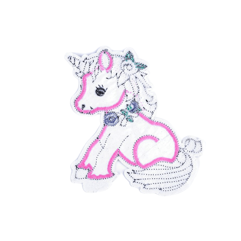 Casa si Gradina - Decoratiuni - DIY - Articole mercerie - Aplicatie termoadeziva cu paiete Crisalida, 11,2 x 13,7 cm, Unicorn - Infinity.ro