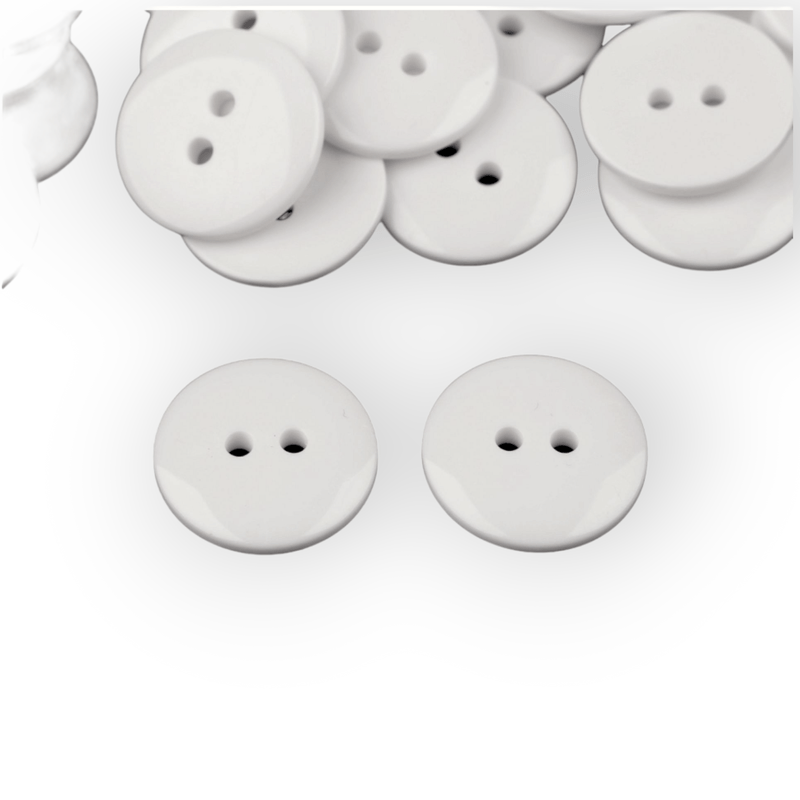 Casa si Gradina - Decoratiuni - DIY - Articole mercerie - Set 10 nasturi lenjerie, rezistenti la spalare 95C, diametru 15 mm, Alb - Infinity.ro