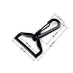 Casa si Gradina - Decoratiuni - DIY - Articole mercerie - Carabina metalica rotativa pentru poseta, 38 mm Negru - Infinity.ro