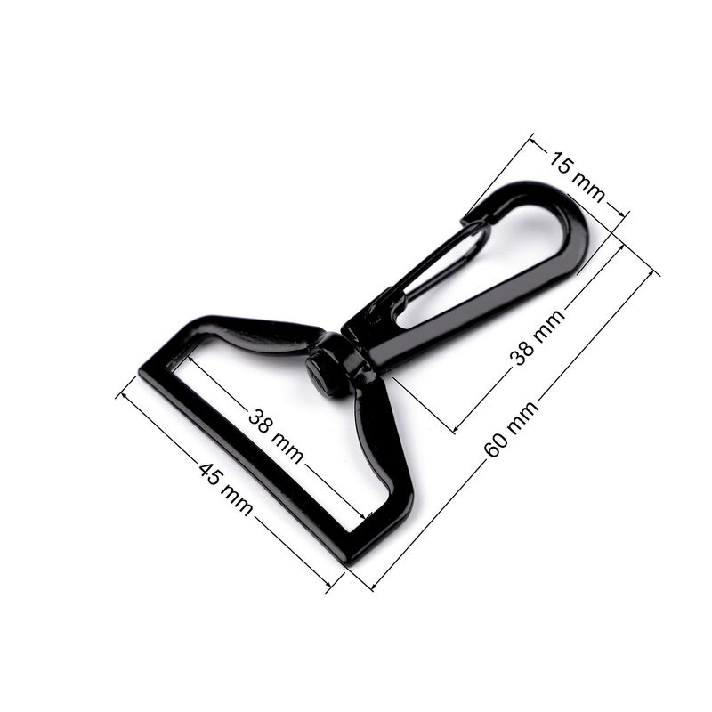 Casa si Gradina - Decoratiuni - DIY - Articole mercerie - Carabina metalica rotativa pentru poseta, 38 mm Negru - Infinity.ro