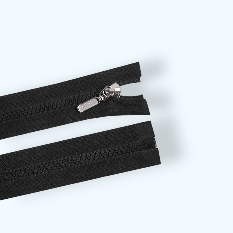 Casa si Gradina - Decoratiuni - DIY - Articole mercerie - Fermoar detasabil din plastic cu glisor decorativ, lungime 70 cm, Negru - Infinity.ro