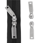 Casa si Gradina - Decoratiuni - DIY - Articole mercerie - Set 2 cursoare metalice fermoar spiralat pentru genti 7 mm, Argintiu - Infinity.ro