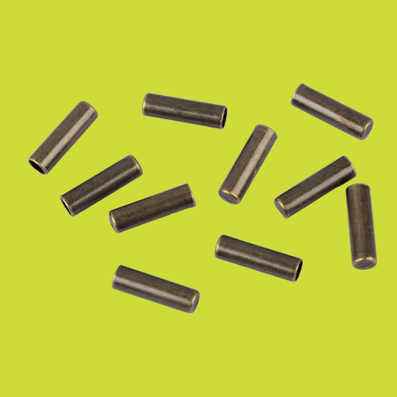 Casa si Gradina - Decoratiuni - DIY - Articole mercerie - Set 10 terminatii metalice pentru snur Crisalida, diametru 4 mm, 5 x 17 mm, Vintage - Infinity.ro