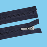 Casa si Gradina - Decoratiuni - DIY - Articole mercerie - Fermoar detasabil din plastic cu glisor decorativ, lungime 70 cm, Bleumarin - Infinity.ro