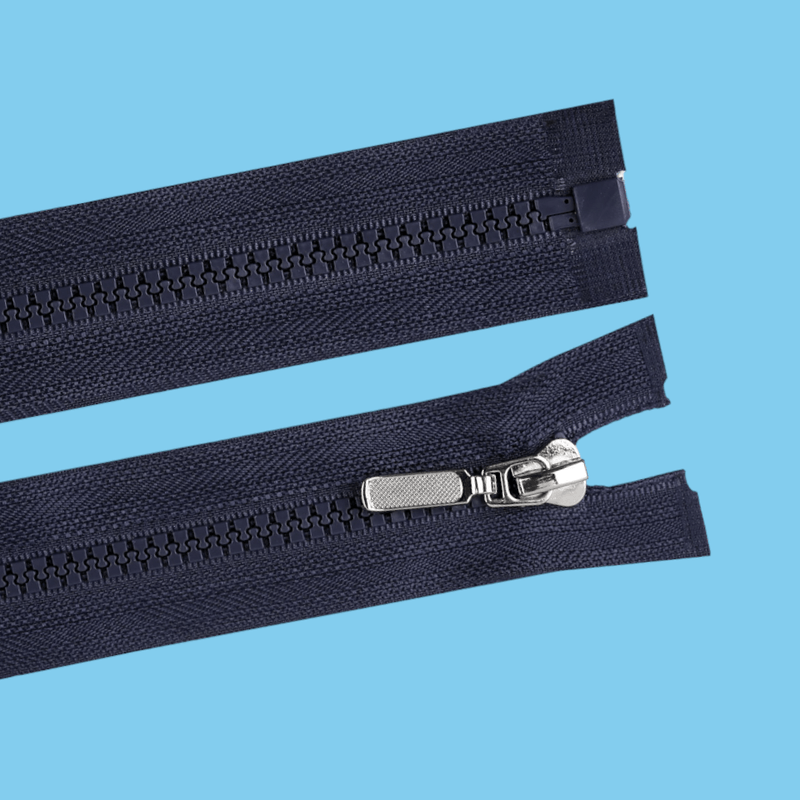 Casa si Gradina - Decoratiuni - DIY - Articole mercerie - Fermoar detasabil din plastic cu glisor decorativ, lungime 70 cm, Bleumarin - Infinity.ro