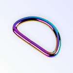 Casa si Gradina - Decoratiuni - DIY - Articole mercerie - Inel metalic tip D, dimensiuni 23 x 40 mm, grosime 4 mm, Multicolor - Infinity.ro