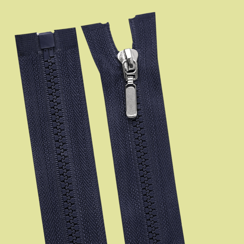 Casa si Gradina - Decoratiuni - DIY - Articole mercerie - Fermoar detasabil din plastic cu glisor decorativ, lungime 70 cm, Bleumarin - Infinity.ro