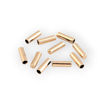 Casa si Gradina - Decoratiuni - DIY - Articole mercerie - Set 10 terminatii metalice pentru snur, diametru 4 mm, 5 x 17 mm, Auriu rose - Infinity.ro
