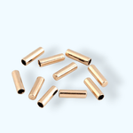 Casa si Gradina - Decoratiuni - DIY - Articole mercerie - Set 10 terminatii metalice pentru snur, diametru 4 mm, 5 x 17 mm, Auriu rose - Infinity.ro