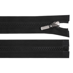 Casa si Gradina - Decoratiuni - DIY - Articole mercerie - Fermoar detasabil din plastic cu glisor decorativ, lungime 60 cm, Negru - Infinity.ro