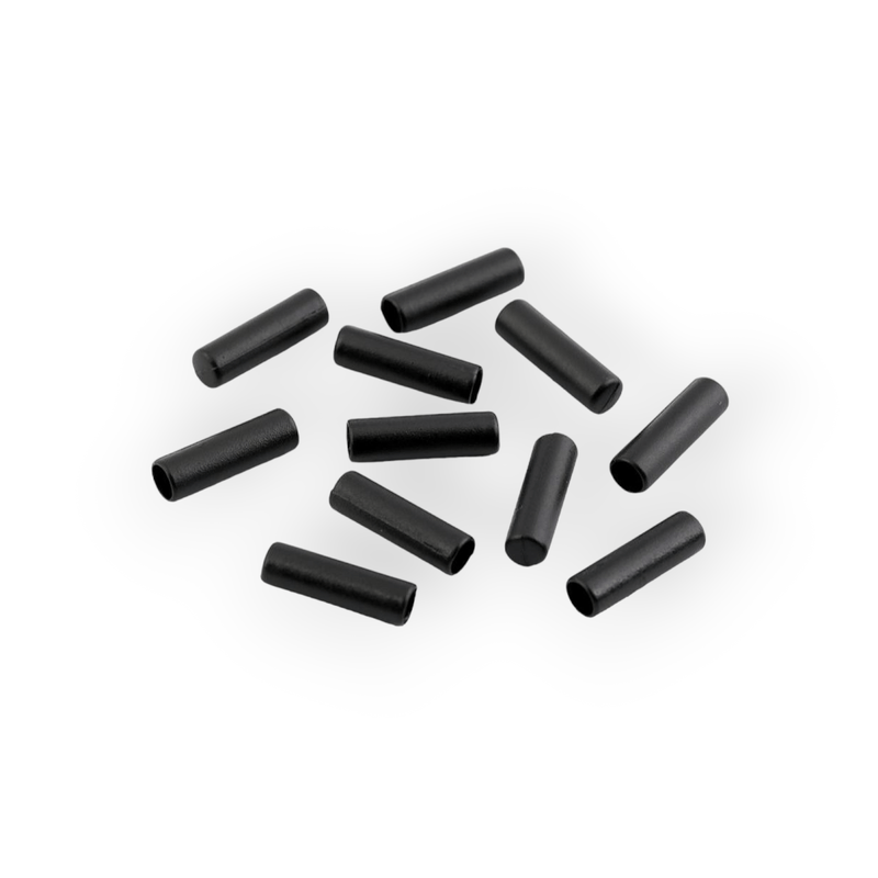 Casa si Gradina - Decoratiuni - DIY - Articole mercerie - Set 10 terminatii metalice pentru snur, diametru 4 mm, 5 x 17 mm, Negru - Infinity.ro