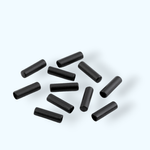Casa si Gradina - Decoratiuni - DIY - Articole mercerie - Set 10 terminatii metalice pentru snur, diametru 4 mm, 5 x 17 mm, Negru - Infinity.ro