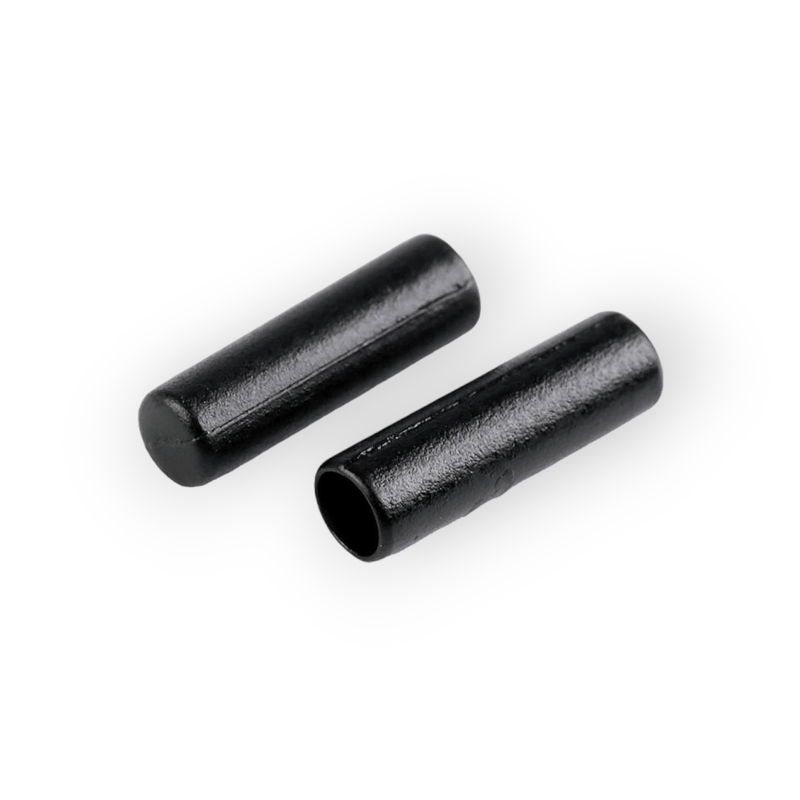 Casa si Gradina - Decoratiuni - DIY - Articole mercerie - Set 10 terminatii metalice pentru snur, diametru 4 mm, 5 x 17 mm, Negru - Infinity.ro