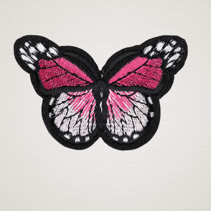 Casa si Gradina - Decoratiuni - DIY - Articole mercerie - Aplicatie termoadeziva brodata Crisalida, 48 x 70 mm, fluture Roz zmeura - Infinity.ro