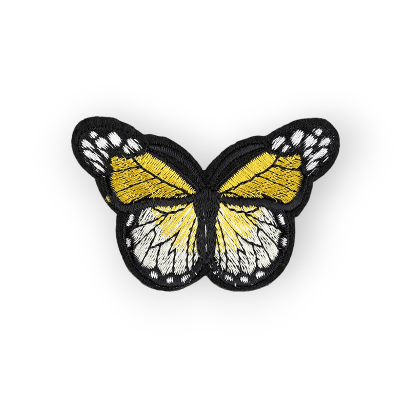 Casa si Gradina - Decoratiuni - DIY - Articole mercerie - Aplicatie termoadeziva brodata Crisalida, 48 x 70 mm, fluture Galben - Infinity.ro