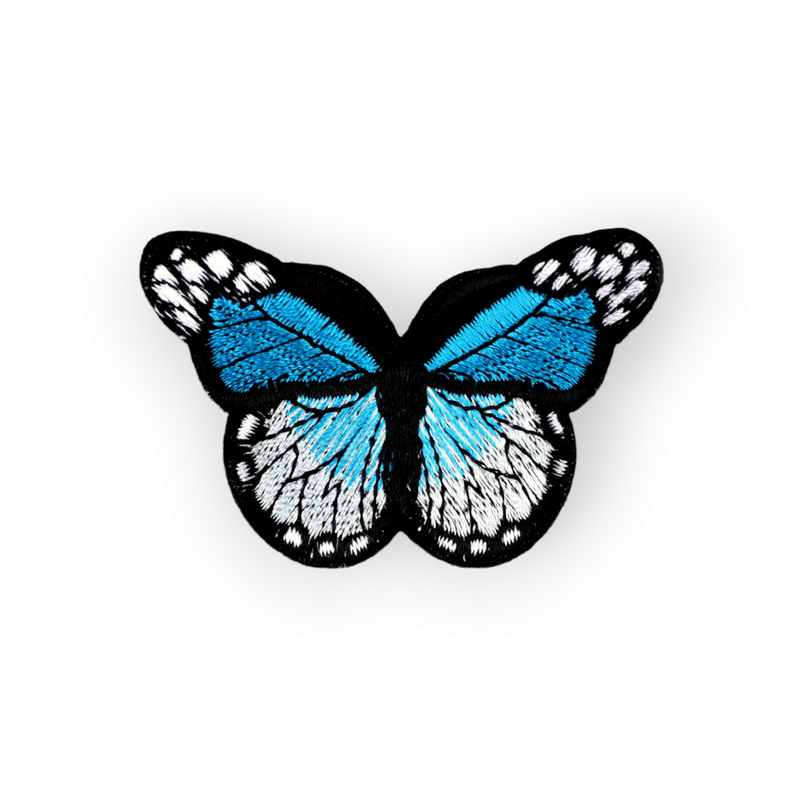 Casa si Gradina - Decoratiuni - DIY - Articole mercerie - Aplicatie termoadeziva brodata Kyrra 48 x 70 mm fluture Turcoaz - Infinity.ro