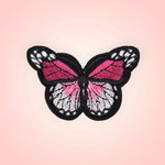 Casa si Gradina - Decoratiuni - DIY - Articole mercerie - Aplicatie termoadeziva brodata Crisalida, 48 x 70 mm, fluture Roz zmeura - Infinity.ro