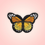 Casa si Gradina - Decoratiuni - DIY - Articole mercerie - Aplicatie termoadeziva brodata Kyrra 48 x 70 mm fluture Galben-Portocaliu - Infinity.ro