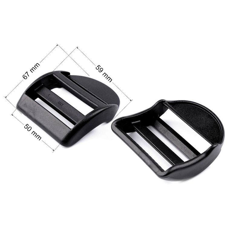 Casa si Gradina - Decoratiuni - DIY - Articole mercerie - Catarama din plastic pentru ajustare Crisalida, 59 x 67 mm, Negru - Infinity.ro