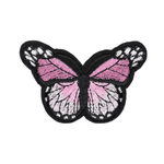Casa si Gradina - Decoratiuni - DIY - Articole mercerie - Aplicatie termoadeziva brodata Crisalida, 48 x 70 mm, fluture Roz deschis - Infinity.ro