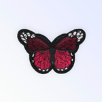 Casa si Gradina - Decoratiuni - DIY - Articole mercerie - Aplicatie termoadeziva brodata Crisalida, 48 x 70 mm, fluture Bordo - Infinity.ro