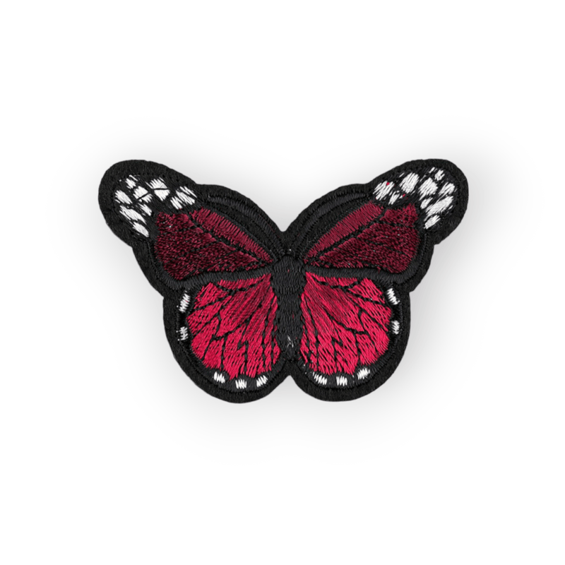 Casa si Gradina - Decoratiuni - DIY - Articole mercerie - Aplicatie termoadeziva brodata Crisalida, 48 x 70 mm, fluture Bordo - Infinity.ro