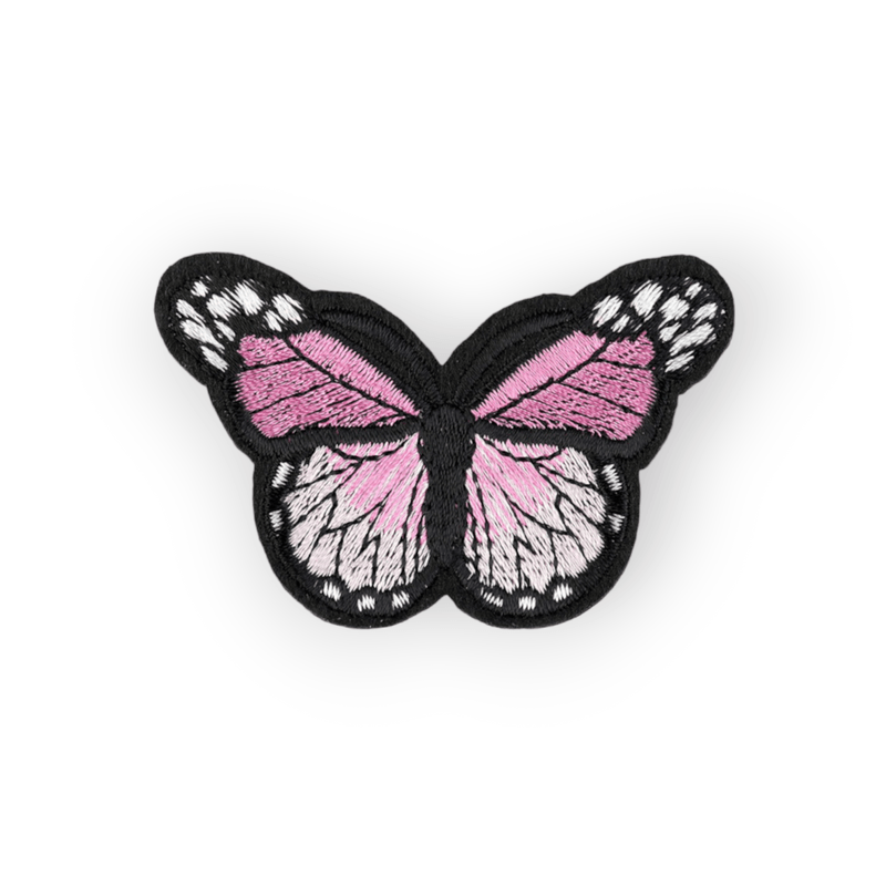 Casa si Gradina - Decoratiuni - DIY - Articole mercerie - Aplicatie termoadeziva brodata Crisalida, 48 x 70 mm, fluture Roz deschis - Infinity.ro