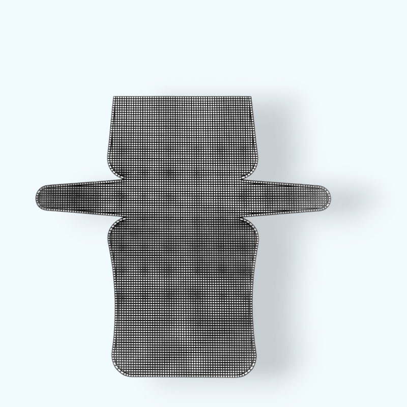 Casa si Gradina - Decoratiuni - Obiecte decorative - Accesorii decorative - Sablon broderie din plastic pentru geanta 54 x 50.5 cm, Negru - Infinity.ro