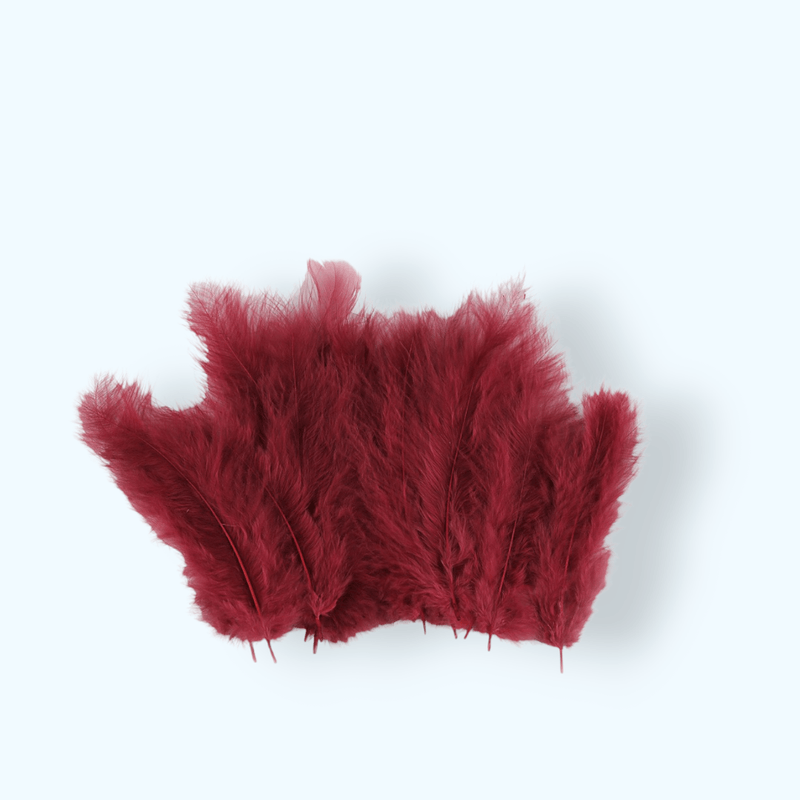 Casa si Gradina - Decoratiuni - Obiecte decorative - Accesorii decorative - Set 20 pene decorative strut, lungime 9-16 cm, Visiniu - Infinity.ro