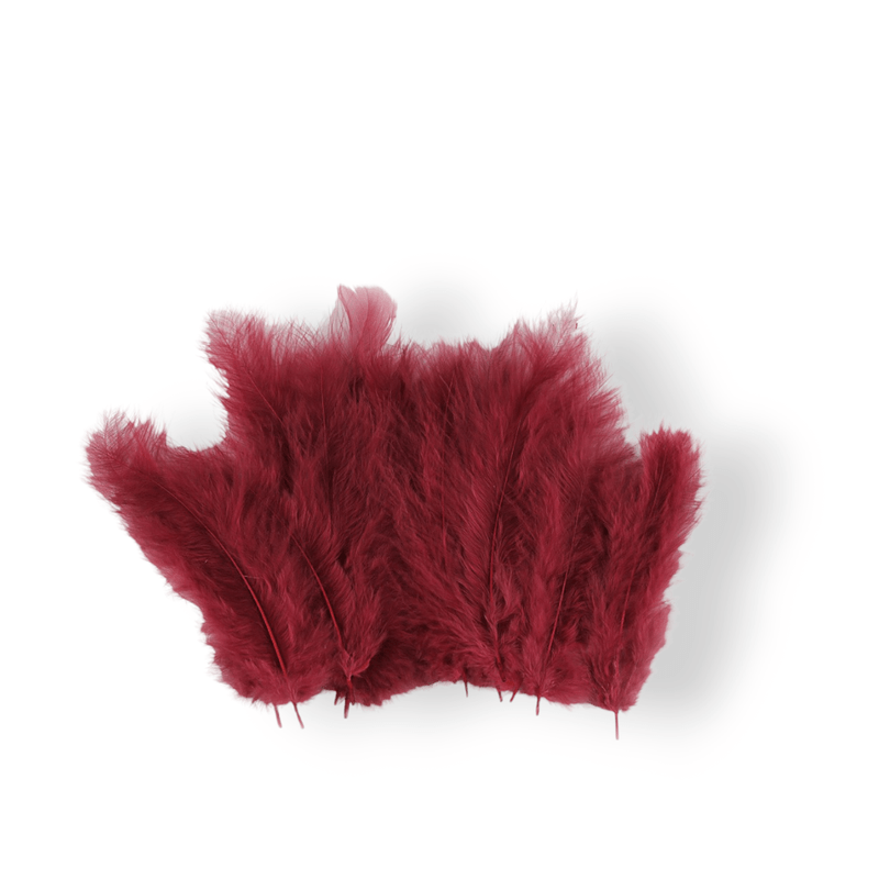 Casa si Gradina - Decoratiuni - Obiecte decorative - Accesorii decorative - Set 20 pene decorative strut, lungime 9-16 cm, Visiniu - Infinity.ro