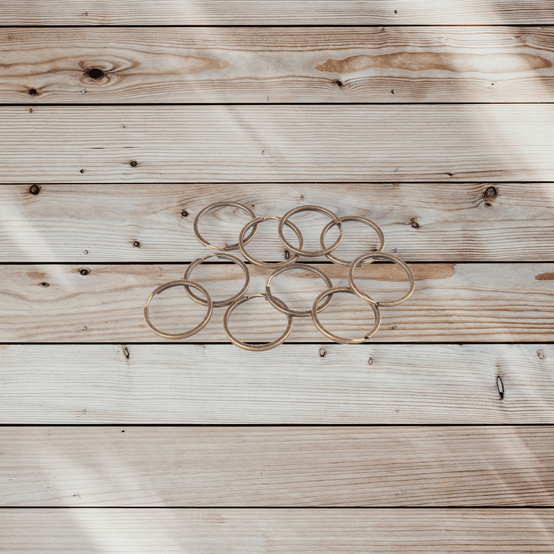 Casa si Gradina - Decoratiuni - Obiecte decorative - Accesorii decorative - Set 10 inele metalice pentru chei, diametru 30 mm, Vintage - Infinity.ro