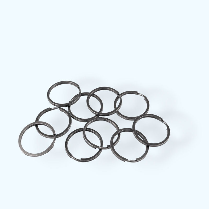 Casa si Gradina - Decoratiuni - Obiecte decorative - Accesorii decorative - Set 10 inele metalice pentru chei, diametru 30 mm, Negru - Infinity.ro